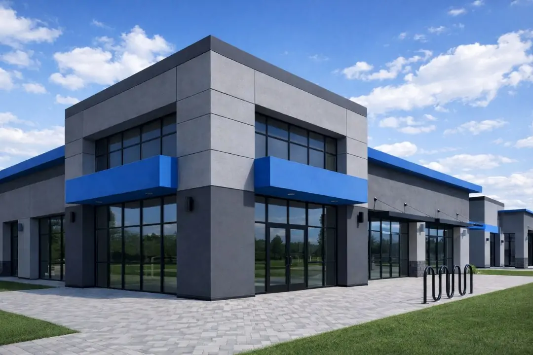 Commerial Bldg with Stucco