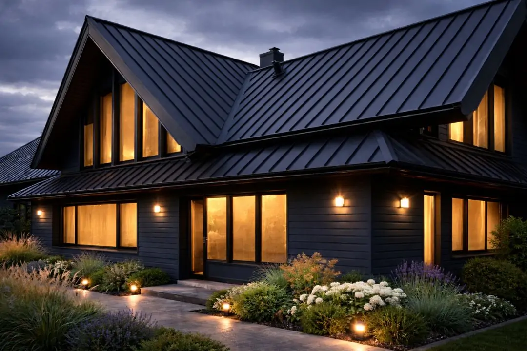 House with Metal Standing Seams